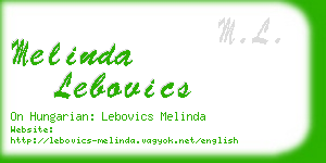 melinda lebovics business card